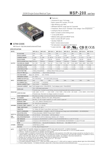 Alimentation à découpage 200W et transformateur MSP-200-5 5V continu - 3