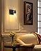Rayogale Battery Operated Wall Sconce Set of 2, Rechargeable, Wireless, Dimmable, Timer, Remote, Touch Control, 3000K, USB-C Charging for Living Room, Bedroom Black (Include 2 Special Bulbs)