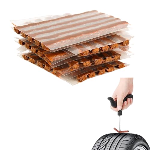 BINQILIN 20 Pièces Mèche Pneu,Réparation Pneu,Bandes de Réparation de Pneu,Kit Réparation Pneu pour Voiture,Camionnette,Moto