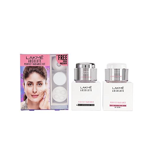 Image of Lakme Absolute Perfect Radiance Kit with Free Facial Massager (Day Light Creme and Night Cream Combo)
