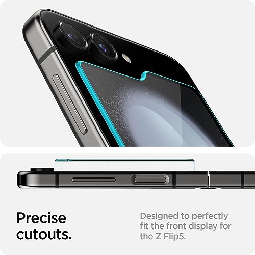 Spigen Ez Fit Tempered Glass Screen Protector For Mobile Guard For Samsung Galaxy Z Flip 5 (2 Pack)