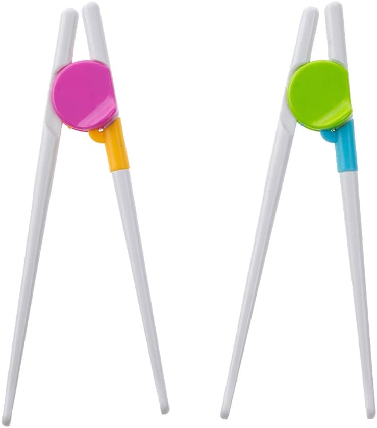 - rosenice Training Chopsticks Set for Kids and Adults 2 Pairs Learning Chopstick Helper with Adjustable Bridge for Left Right Hand Use Dishwasher Safe