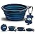 Bonza Collapsible Large Dog Bowl, Portable Dog Water Bowl for Medium to Large Pets, Lightweight, Sturdy, Leak Proof, Food Safe, Premium Quality Travel Pet Bowl (Navy Blue)