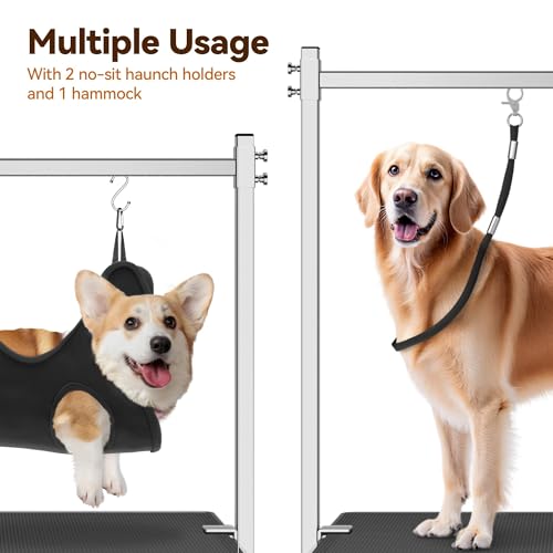 Image of Dog Grooming Table with Arm, Hammock, Nooses, 35.5 inchLx23.6 inchW Tabletop