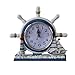 KODORIA Wheel Wall Clock Decoration Nautical Anchor Boat Steering Wheel Time Clock Table Decor - Ship