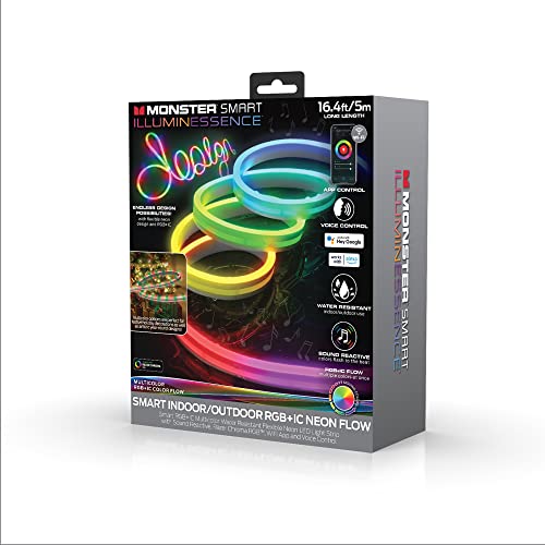 Tira de luces LED multicolor 16.4 pies impermeable con control por app miniatura 1