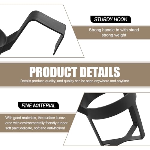 DYEKNEE Pack-2 Car 2.67\" x 2.75\" Cup Holder, Waterproof and Scratch Resistant Portable Hanging Cup Holder, Multi-Function Storage Accessory for Treadmill Refrigerator, Universal for Cars Home (Black)