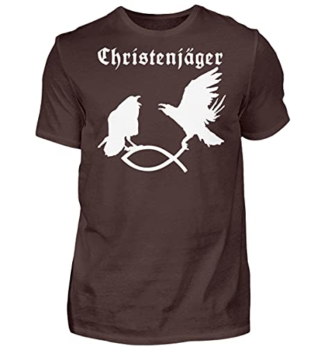 T-Shirt Hugin et Munin Odin's Raben Marron Medium cadeau original homme mythologie