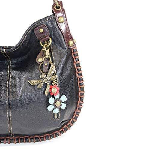 CHALA Handbags Charming Crossbody or Shoulder Convertible Large Chala Purse - BLACK (Metal Dragonfly)4