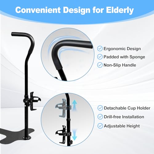 Stand Assist Aid for Elderly, Chair Couch Lift Devices for Seniors Adults, Standing Assistive Aids with Safety Handle & Cup Holder for Disabled, Handicap with Limited Mobility, Hold Up to 350LBS - Image 7