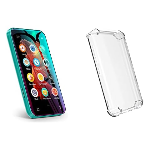 TIMMKOO MP3 Player with Bluetooth, 4.0" Full Touchscreen Mp4 Mp3 Player with Speaker, Portable HiFi Sound Mp3 Music Player with Bluetooth, Voice Recorder, E-Book, Supports up to 512GB TF Card (Green) Cover