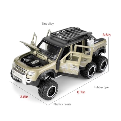 Image of Scale Exclusive Alloy Metal Pull Back | Die-cast Car Model with Sound Light Mini Auto Toy for Kids Metal Model Toy Car with Sound and Light (1:24 Scale def 6x6 -Green)