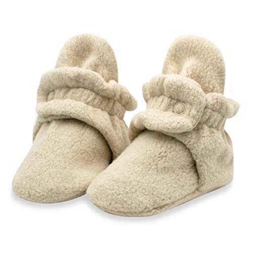 Image of Zutano Unisex Fleece Baby Booties, Two Snap Closure, Newborn to 24 Months