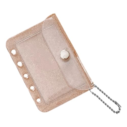 Pack Of 10 Transparency 5 Slot Card Holders Clear PP Materials Binder Pockets Waterproof Card Storage Organizers