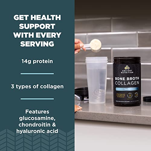 Ancient Nutrition Collagen Powder, Bone Broth Collagen, Vanilla, Hydrolyzed Multi Collagen Peptides, Supports Skin and Nails, Joint Supplement, 30 Servings, 18.3oz - Image 6