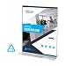 AdirOffice T-Shaped Base Sign Holder – Portrait-Style Ad Frame – Side Insert – Clear Acrylic – 8.5 x 11 Inches (3 Pack)