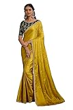 Elina fashion Women's Ready to Wear One Minute Pre Pleated Indian Saree With Unstiched Blouse Piece