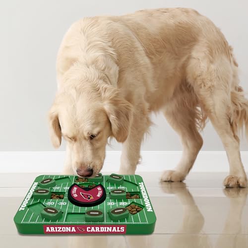 Image of Pets First NFL Arizona Cardinals Large Puzzle Toy for Dogs, Slow Feeder Board for Pets, New Bigger Size, Interactive Doggie Treat Toy