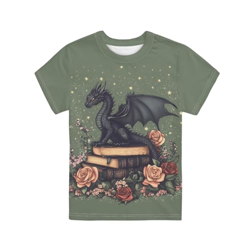 Image of WELLFLYHOM Kids Tshirts Girls Boys Short Sleeve Crewneck Tees Shirts Casual Sport Pullover Tops Size 3-16 Years