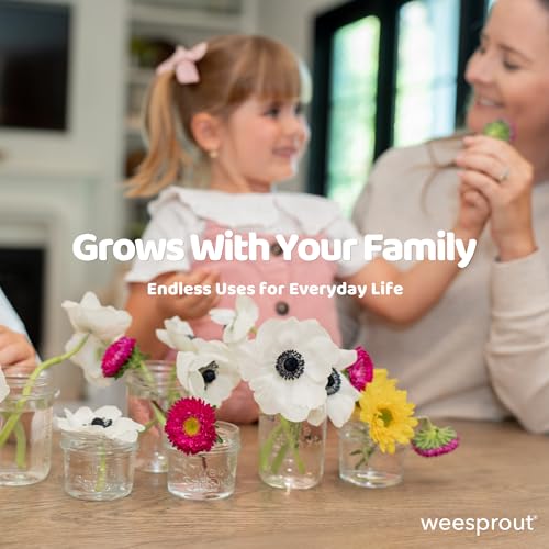 Image of WeeSprout Glass Baby Food Storage Jars w /Lids (4 oz, 6 Pack Set) Snack, Puree, Reusable Small Containers, Breast Milk, Fridge or Freezer, Microwave & Dishwasher Safe, Essential Must Have for Infants
