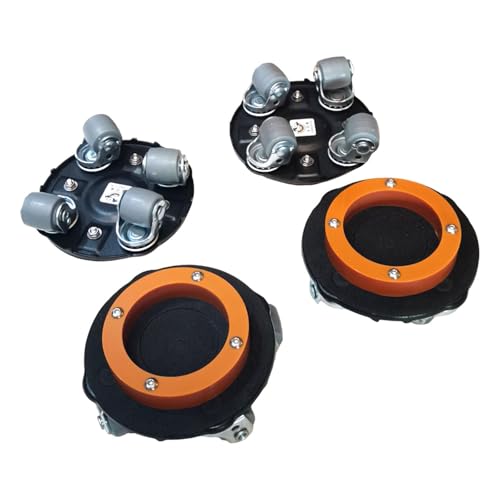 Yunhgft Juego de 4 ruedas resistentes para muebles, tipo piano, con tazas de ruedas.