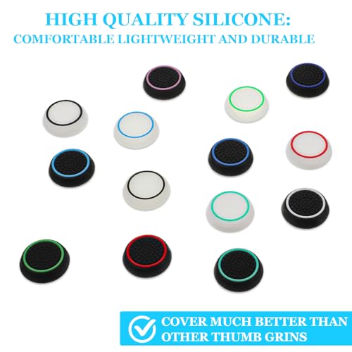 28pcs Thumb Grips Joystick,Controller Accessories,Full Protection,Anti-Slip Anti-Scratch Anti-Fingerprint Protective CoverReplacement Cap Compatible with PlayStation 4 and PlayStation 5 Controller - Image 5