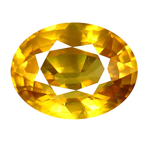 Saphir jaune 11 carats naturel certifié Pukhraj pour haute joaillerie