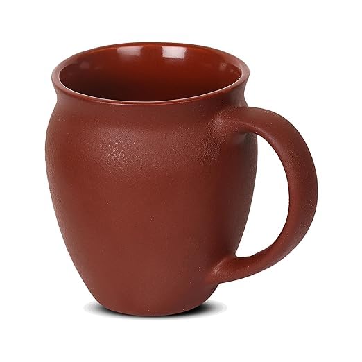 Image of QIMACPLUS Premium Ceramic Coffee Tea Cups Mugs Best Gift for Family Red Colour (400 ML, Microwave Safe, Dishwasher Safe) (4)