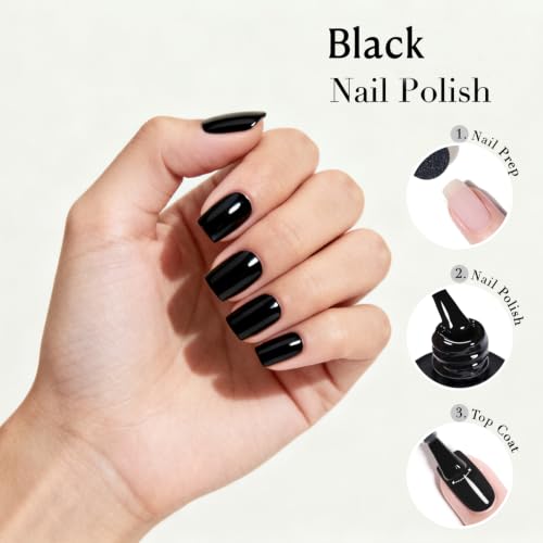 Image of AZUREBEAUTY 10ml Black Nail Polish