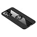 Produktbild GOGME Hülle für Samsung Galaxy A52 4G/A52 5G/A52s 5G, 360 Grad Ring Stand [Kompatible Magnetische Autohalterung] Schutzhülle, [TPU Rahmen] Handyhülle, Stoff - Backcover Cover Canvas Design. Schwarz