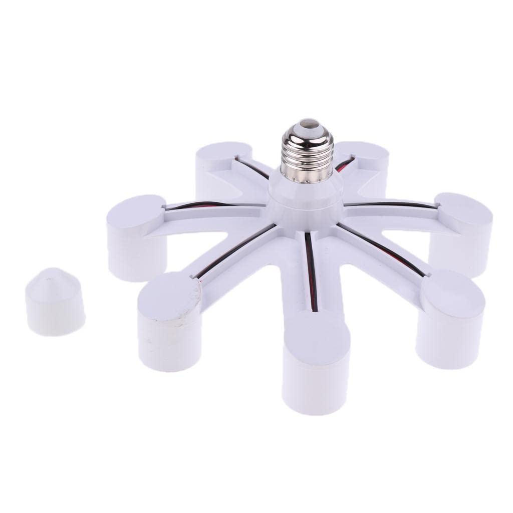 MERISHOPP®LED Lamp Bulbs Socket Splitter Adapter Holder E27 to 7 in 1 E27|Home & Garden | Lamps, Lighting & Ceiling Fans | Lighting Parts & Accessories|1 Piece Bulb Base Adapter-image-10