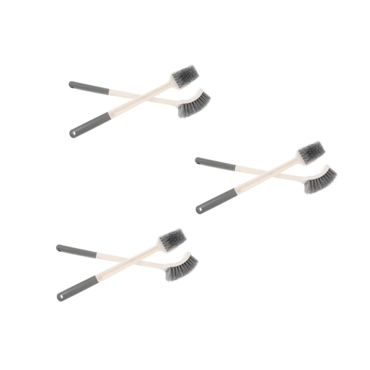FRCOLOR 3 Series Cepillo De Cocina Multifuncional De Mango para Limpieza De Ollas Y Platos Cepillo Ergonómico para Uso Doméstico para Sartenes Y Utensilios De Piezas X 3