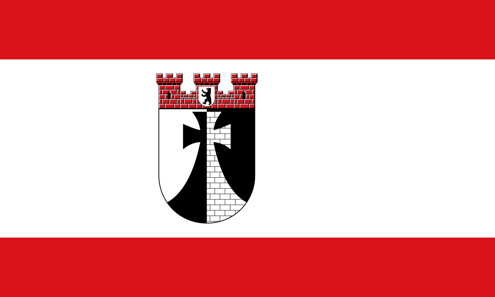 Drapeau Kreuzberg DEU grand format pavillon quartier historique Berlin