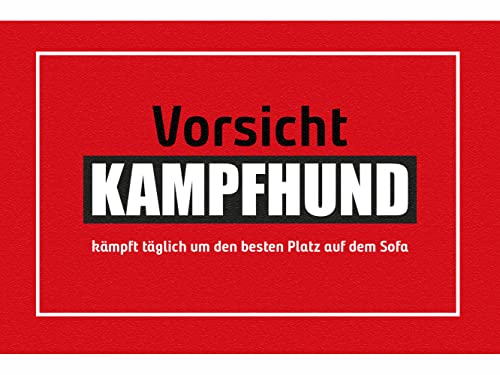 clothinx Fußmatte Vorsicht Kampfhund - Hunde Spruch - lustige Geschenkidee für Hundebesitzer mit...