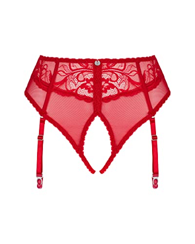 Culotte porte-jarretelles haut de gamme rouge Dagmarie Obsessive M/L