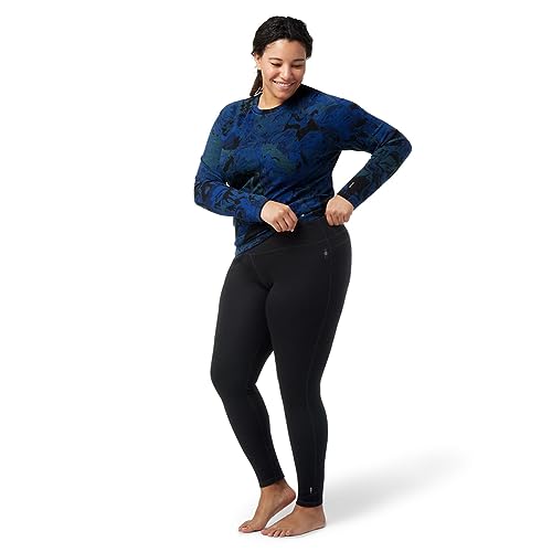 Smartwool Women's Plus Size Classic Thermal Merino Wool Base Layer — Mid Rise Bottom (Slim Fit) Black