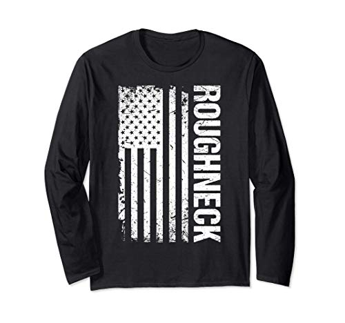 Roughneck American Flag Oilfield Long Sleeve T-Shirt