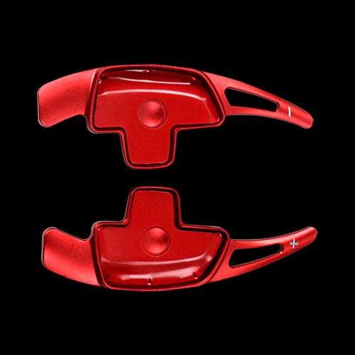Angelguoguo Car Steering Wheel Paddle Shift Paddle Shifters For Mercedes Benz 2015-2018 C Class W205 / Glc X253 2015-2018 / E Class W213 2016-2018 (Doesn't Fit For Amg Car) (Red) #TOP1