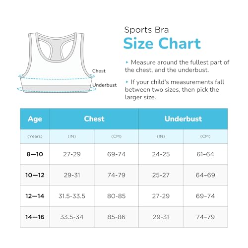 Image of YouGotPlanB Cotton Sports Bra | Ages 8-16 Years | U-Shaped Style | Non-Padded, Double-Layered for Coverage