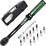 Uharbour 1/4" Torque Wrench Set, 1-25Nm Bike Torque Wrench with Bits, Extension Rod & Storage Case for Bicycle & Motorcycle, Dual-Directional Ratchet, ±3% Accuracy
