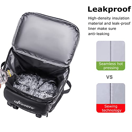 Upeelife 30L Cooler Backpack, 42 Cans Large Insulated Cool Bag Rucksack, Leakproof Waterproof Picnic Backpack, Grey - Image 3