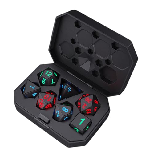 Juego De Dados Iluminados Inalámbricos, Vibrantes Y Recargables, Material ABS, Dados LED Con De Carga, D-ados Para Juegos De Rol, Experiencia De Juego Mejorada, Para Juegos De Mesa Y Sesiones De