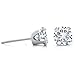 14K White Gold Stud Earrings Set Round Forever Classic Faint Color 0.66 ct (DEW) Created Moissanite from Charles & Colvard