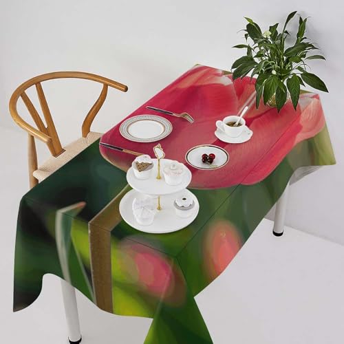 Nappe rectangulaire imperméable Blooming in The Garden 140x279 cm pour table de cuisine - 3