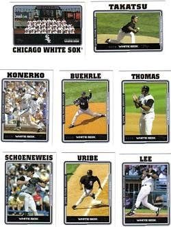 2005 Topps Chicago White Sox Baseball Cards Team Set In Display Album (23 cards including Guillen, Konerko, and more)