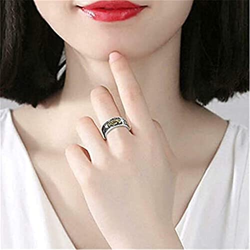FENG Shui PIXIU MANI Anel de riqueza de proteção de mantra. Anel de berloques Pi Yao. Amuleto Feng S