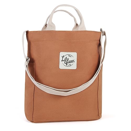 Image of Lily queen Women Canvas Tote Handbags Casual Shoulder Work Bag Crossbody