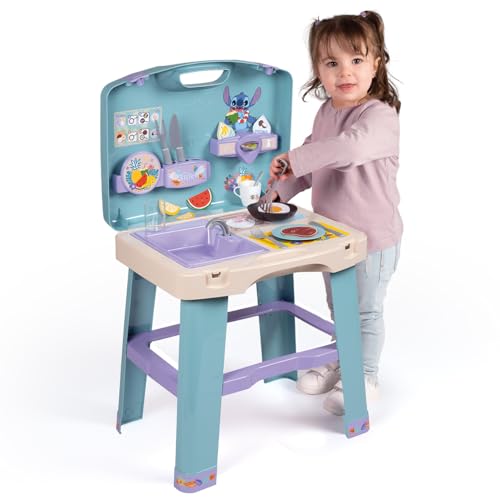 Cuisine Stitch Smoby mallette pliable pour ranger facilement les jouets de dinette