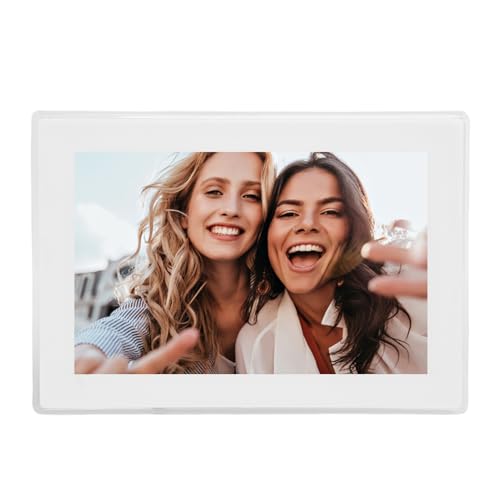 Xiuganpo Album Fotografico Elettronico WiFi con Cornice Digitale da 32 GB con Display Chiaro e Funzionamento Touch Fluido per Tutte le età (Spina europea)