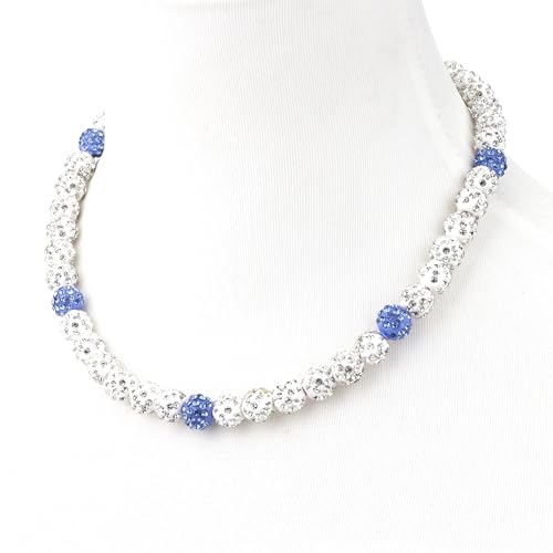 Krfy Baseball Necklaces for Boys, Bling Rhinestone Beaded